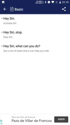 Siri Commands android App screenshot 9