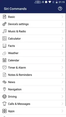 Siri Commands android App screenshot 4