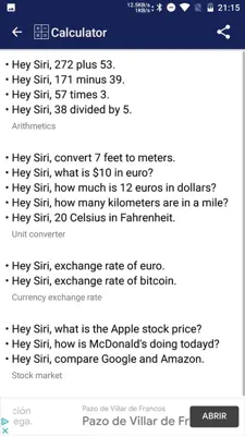 Siri Commands android App screenshot 5